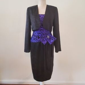 PRICE REDUCTION/A.J. BARI CLASSY SILK 2 PIECE BOLERO/DRESS